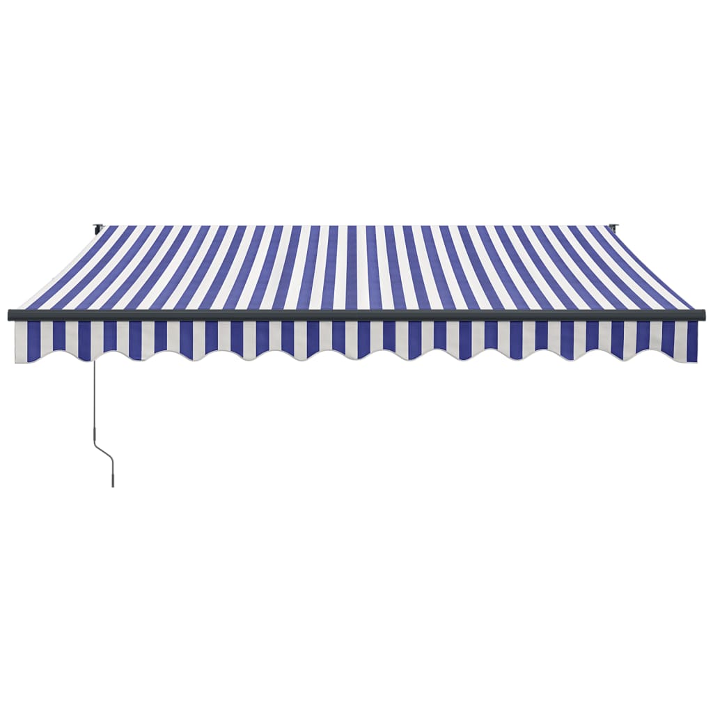 Tenda Sole Automatica Retrattile Blu e Bianca 3x2,5 m