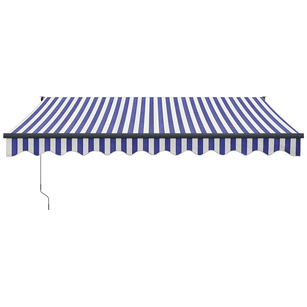 Tenda Sole Automatica Retrattile Blu e Bianca 3,5x2,5 m