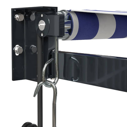 Tenda Sole Automatica Retrattile Blu e Bianca 3,5x2,5 m
