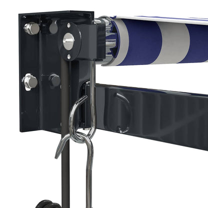 Tenda Sole Automatica Retrattile Blu e Bianca 4x3 m | homemem39