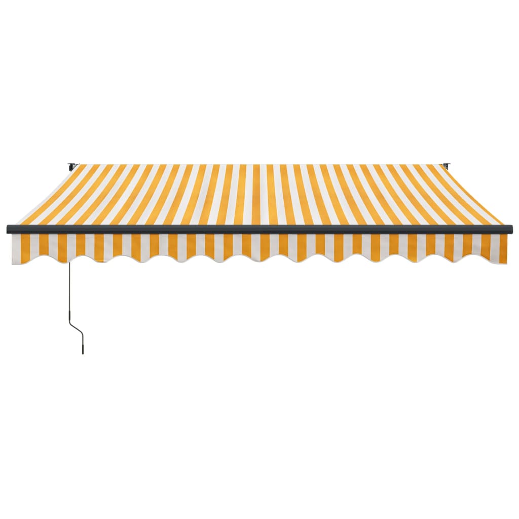 Tenda Sole Automatica Retrattile Gialla e Bianca 3x2,5 m