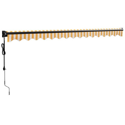 Tenda Sole Automatica Retrattile Gialla e Bianca 4x3 m