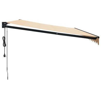 Tenda Sole Automatica Retrattile Gialla e Bianca 5x3 m