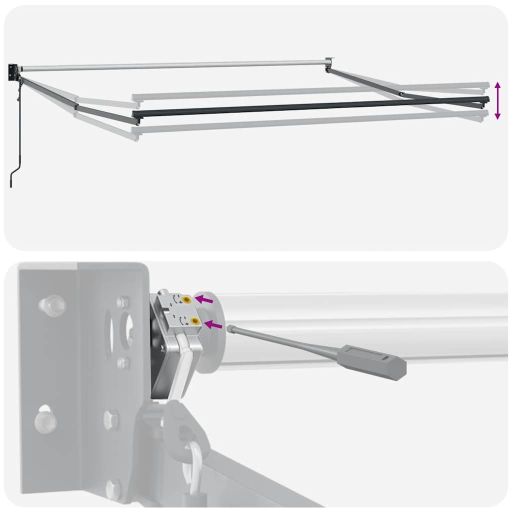 Tenda Sole Automatica Retrattile Arancione e Marrone 3,5x2,5 m - homemem39