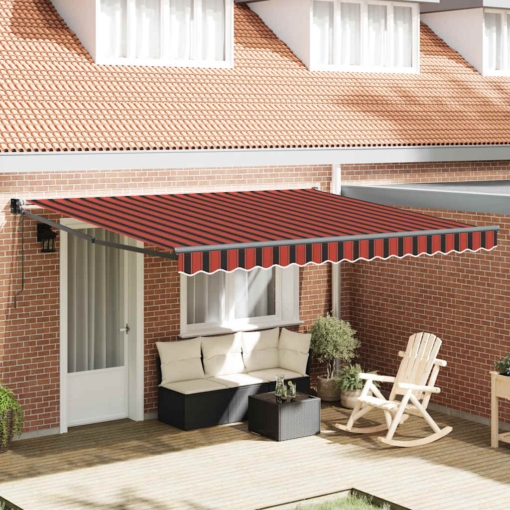 Tenda Sole Automatica Retrattile Arancione e Marrone 4x3 m | homemem39