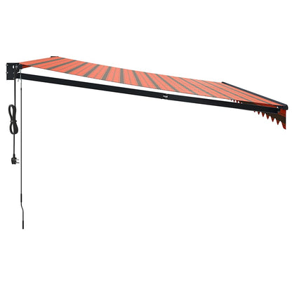 Tenda Sole Automatica Retrattile Arancione e Marrone 4,5x3 m
