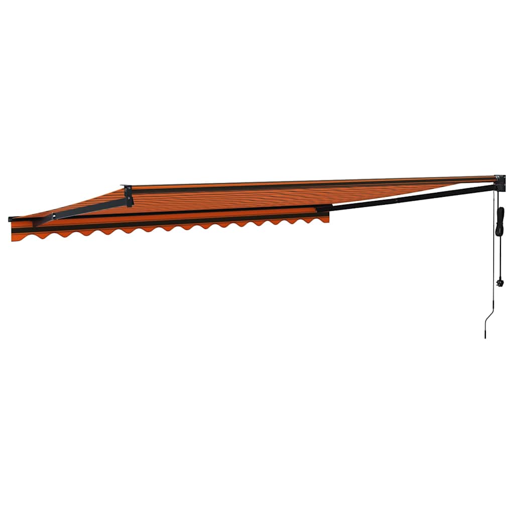 Tenda Sole Automatica Retrattile Arancione e Marrone 4,5x3 m