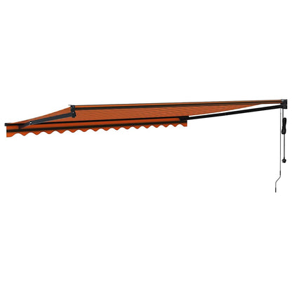 Tenda Sole Automatica Retrattile Arancione e Marrone 4,5x3 m
