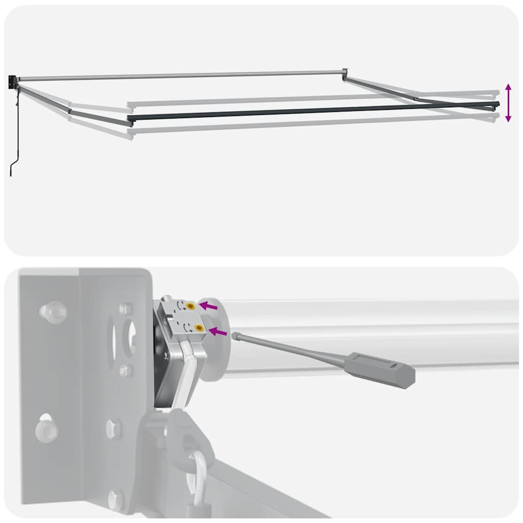 Tenda Sole Automatica Retrattile Arancione e Marrone 4,5x3 m