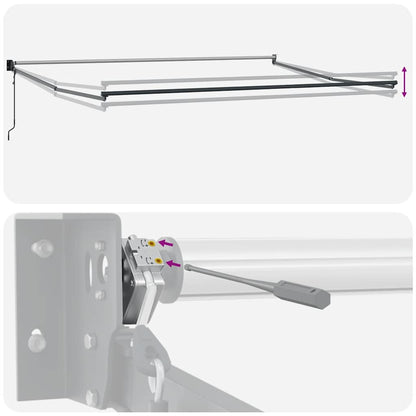 Tenda Sole Automatica Retrattile Arancione e Marrone 4,5x3 m