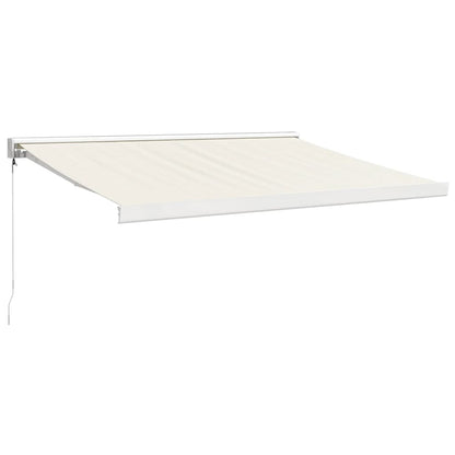 Tenda da Sole Retrattile Crema 3,5x2,5 m in Tessuto e Alluminio