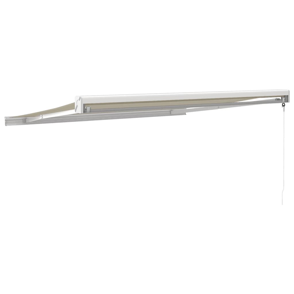 Tenda da Sole Retrattile Crema 3,5x2,5 m in Tessuto e Alluminio