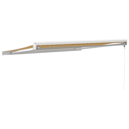 Tenda Retrattile Gialla e Bianca 3x2,5 m in Tessuto e Alluminio