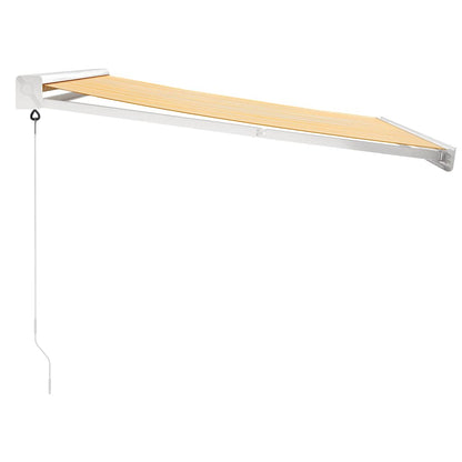 Tenda Retrattile Gialla e Bianca 3,5x2,5 m Tessuto e Alluminio | homemem39