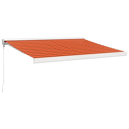 Tenda Retrattile Arancione e Marrone 3x2,5m Tessuto e Alluminio