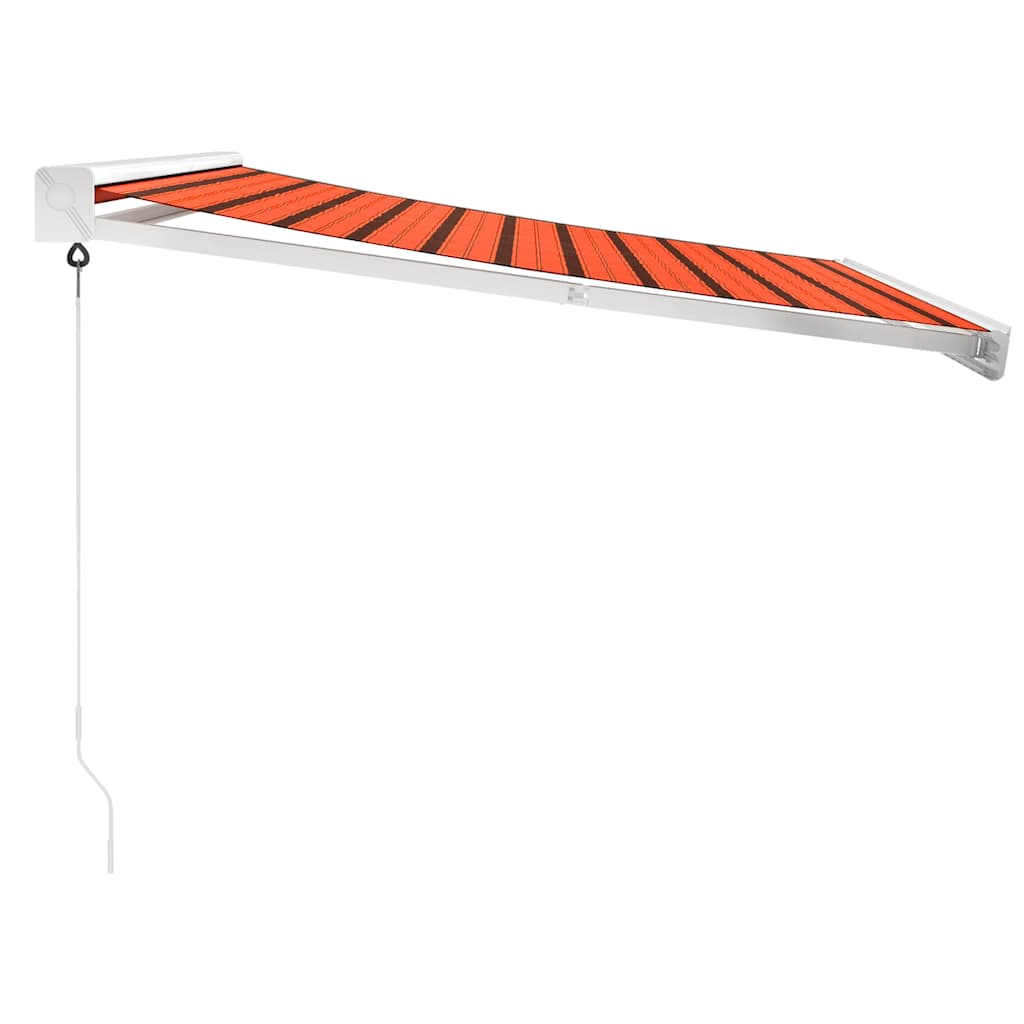 Tenda Retrattile Arancione Marrone 3,5x2,5m Tessuto e Alluminio | homemem39