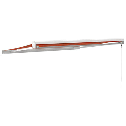 Tenda Retrattile Arancione Marrone 3,5x2,5m Tessuto e Alluminio | homemem39