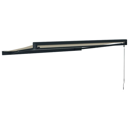 Tenda da Sole Retrattile Crema 3,5x2,5 m in Tessuto e Alluminio | homemem39