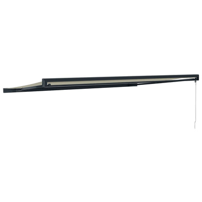 Tenda da Sole Retrattile Crema 5x3 m in Tessuto e Alluminio | homemem39