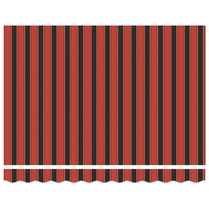 Tenda Retrattile Arancione e Marrone 3x2,5m Tessuto e Alluminio