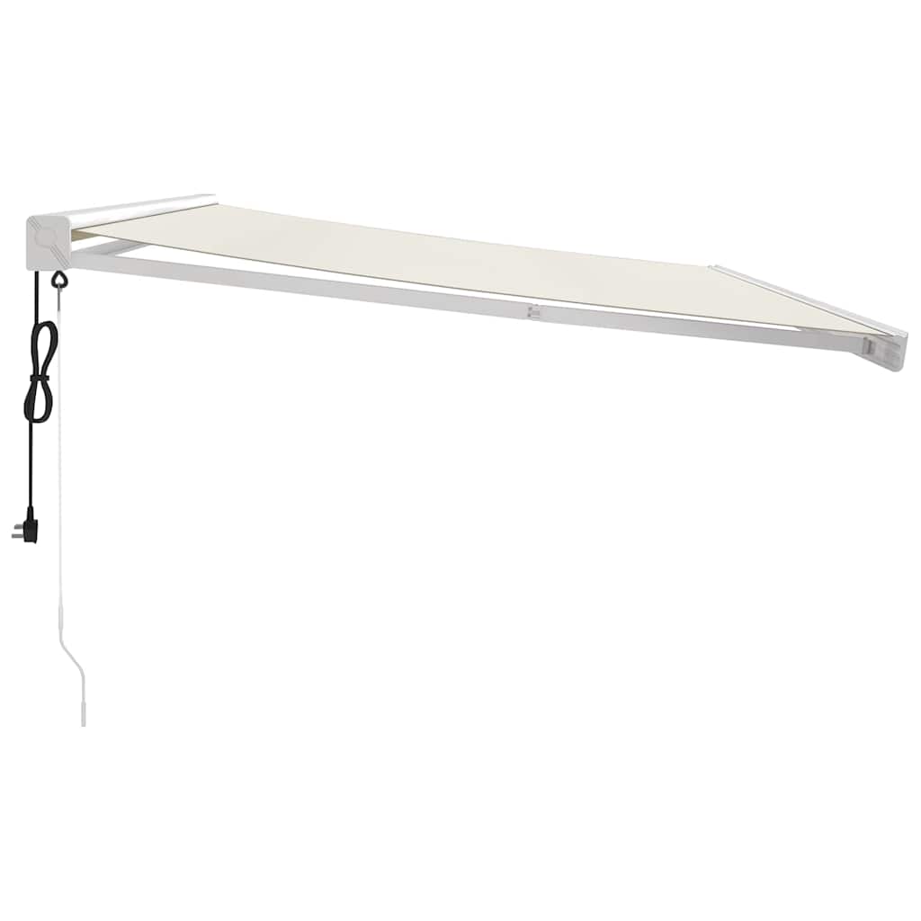 Tenda da Sole Retrattile Crema 4x3 m in Tessuto e Alluminio