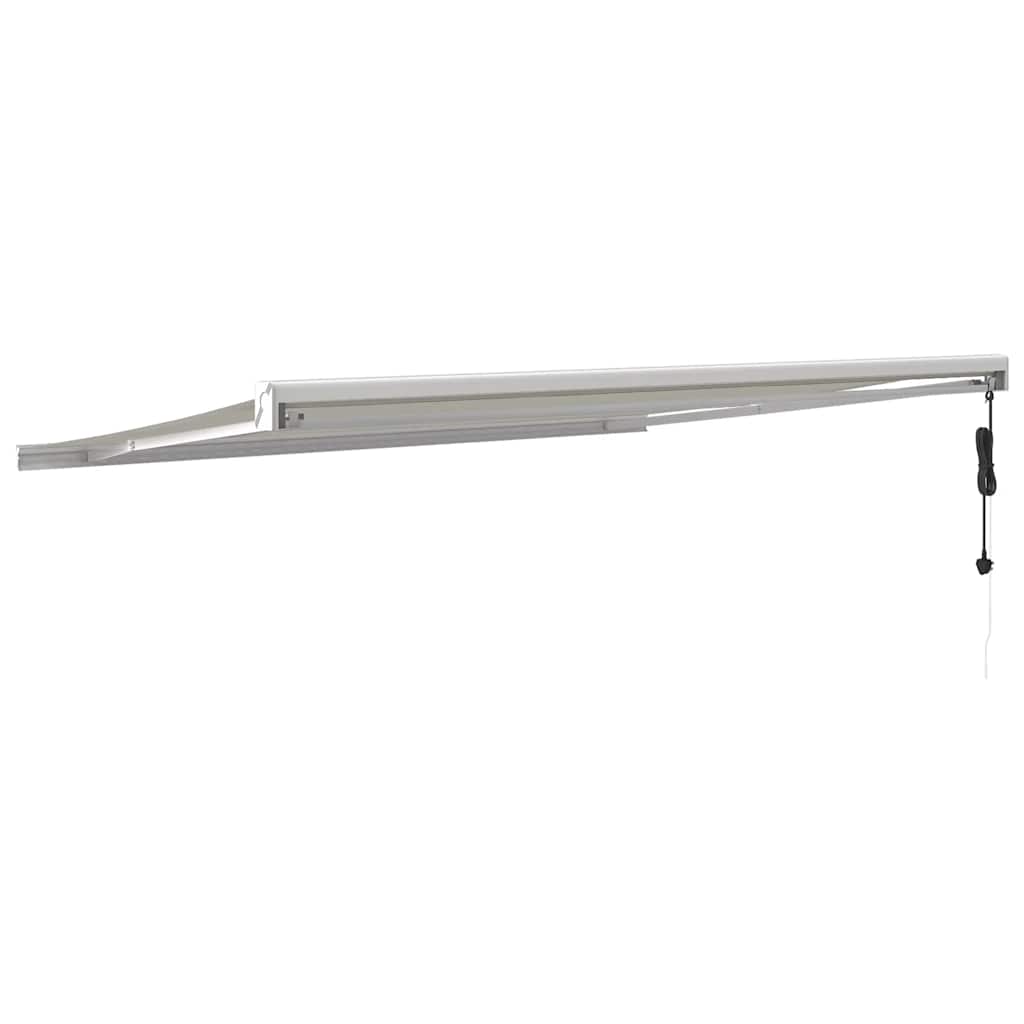 Tenda da Sole Retrattile Crema 4x3 m in Tessuto e Alluminio