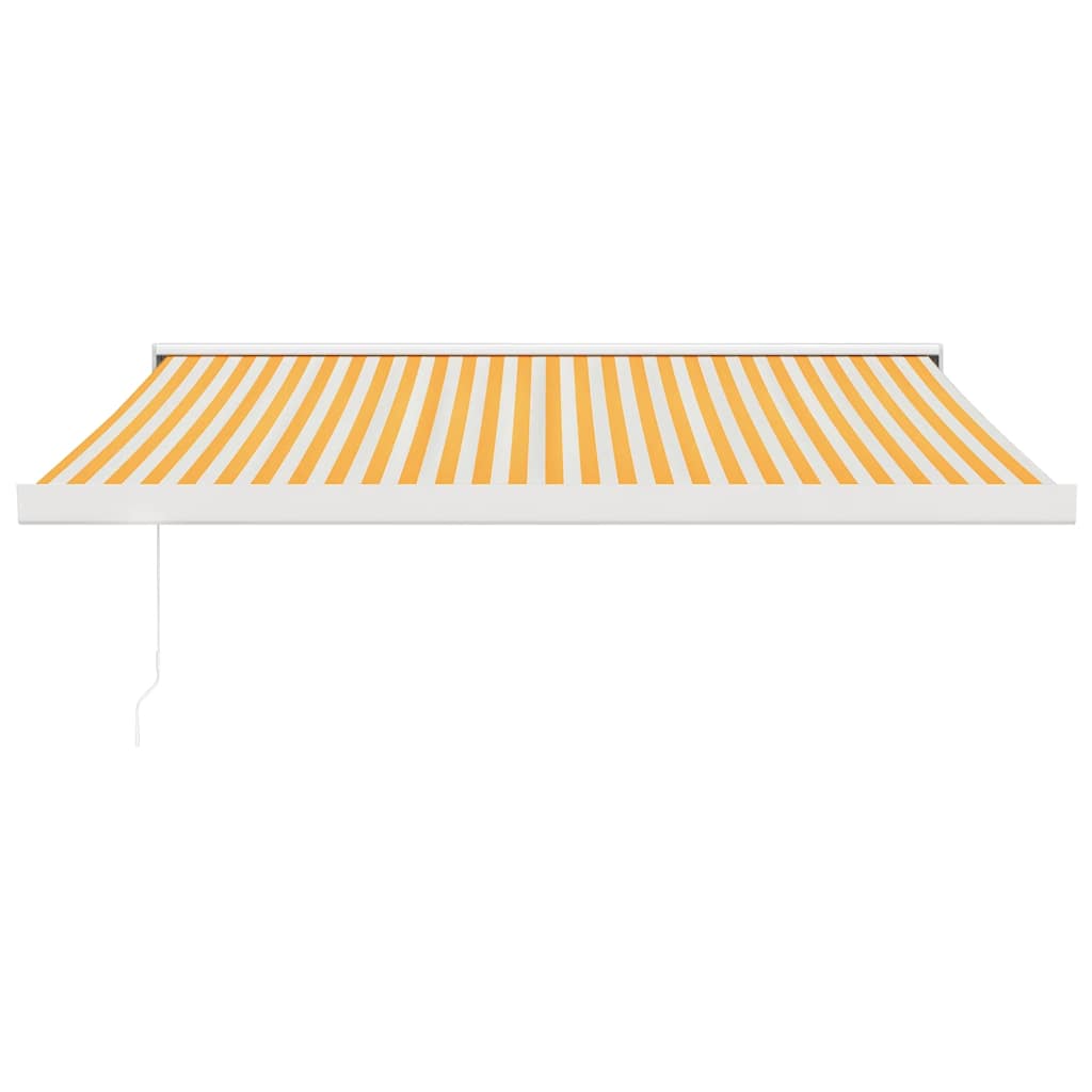 Tenda Retrattile Gialla e Bianca 3x2,5 m in Tessuto e Alluminio | homemem39