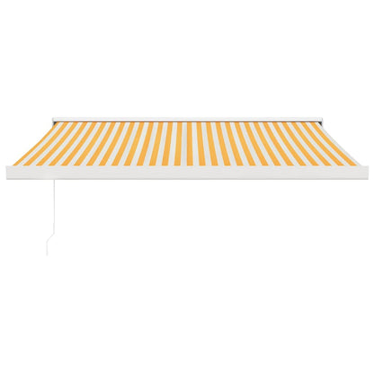 Tenda Retrattile Gialla e Bianca 3x2,5 m in Tessuto e Alluminio
