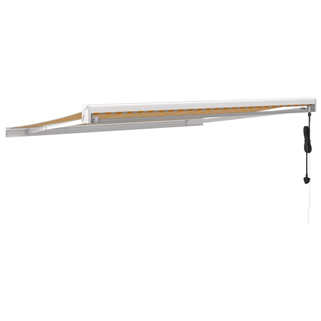 Tenda Retrattile Gialla e Bianca 3x2,5 m in Tessuto e Alluminio | homemem39