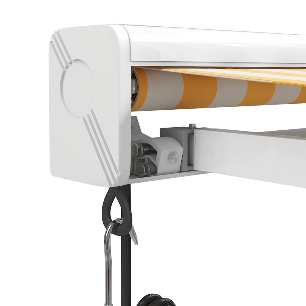 Tenda Retrattile Gialla e Bianca 3x2,5 m in Tessuto e Alluminio | homemem39