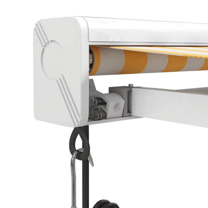 Tenda Retrattile Gialla e Bianca 3x2,5 m in Tessuto e Alluminio | homemem39