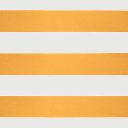 Tenda Retrattile Gialla e Bianca 3,5x2,5 m Tessuto e Alluminio - homemem39