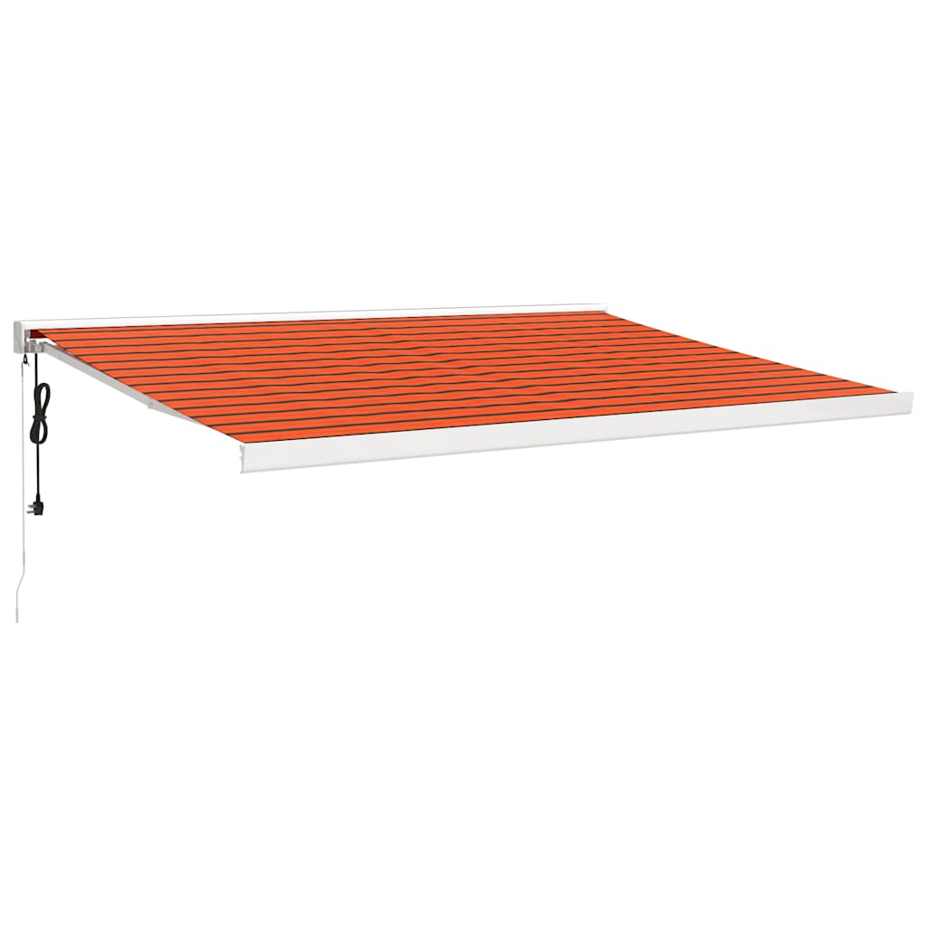 Tenda Sole Retrattile Arancione Marrone 4x3m Tessuto Alluminio - homemem39