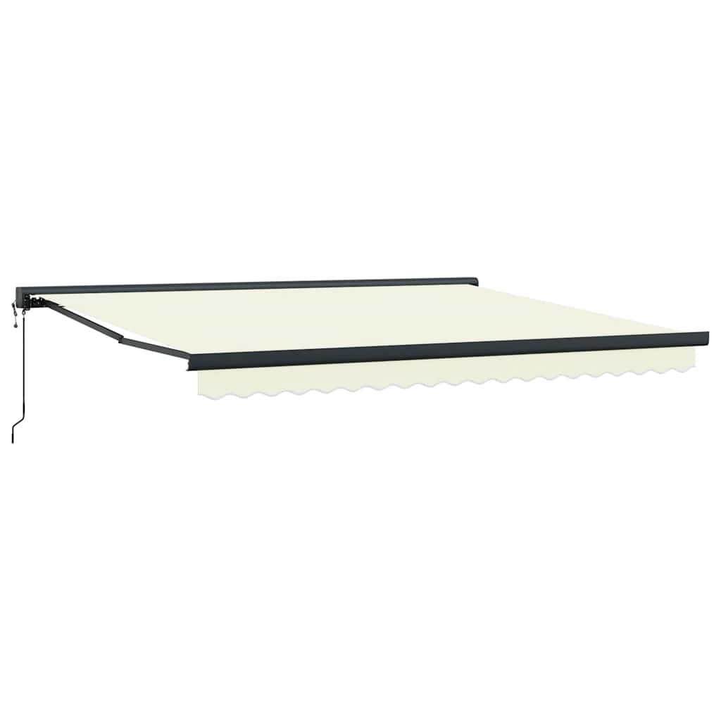 Tenda da Sole Retrattile Crema 4x3 m in Tessuto e Alluminio