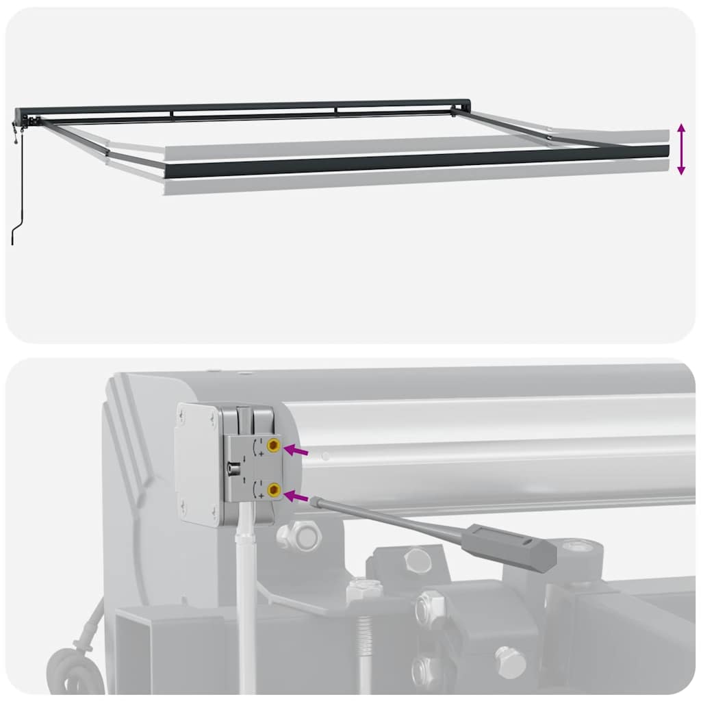 Tenda da Sole Retrattile Crema 4x3 m in Tessuto e Alluminio