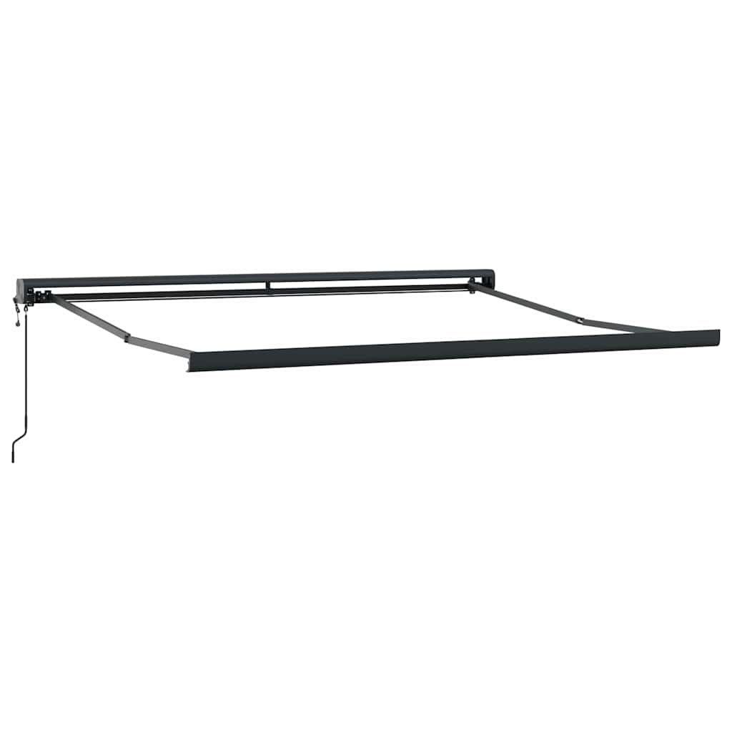Tenda Retrattile Gialla e Bianca 3,5x2,5 m Tessuto e Alluminio