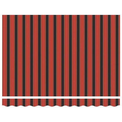 Tenda Retrattile Arancione Marrone 3x2,5 m Tessuto e Alluminio