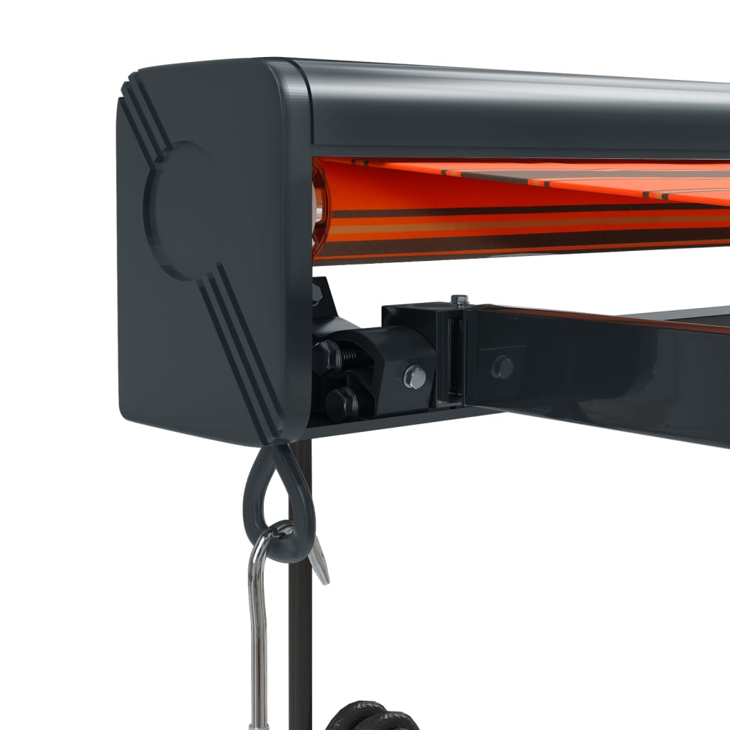 Tenda Retrattile Arancione e Marrone 4,5x3m Tessuto e Alluminio
