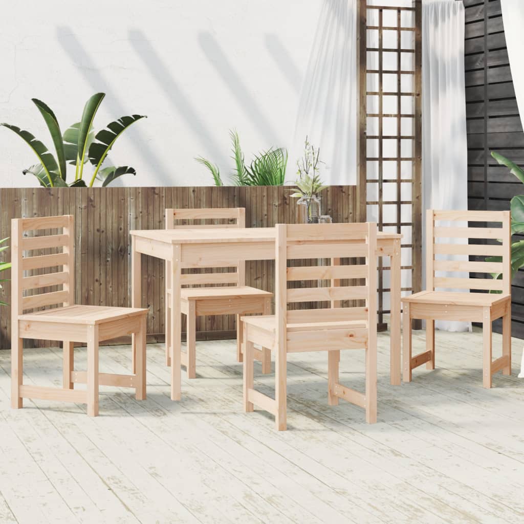 Set da Pranzo per Giardino 5 pz in Legno Massello di Pino - homemem39