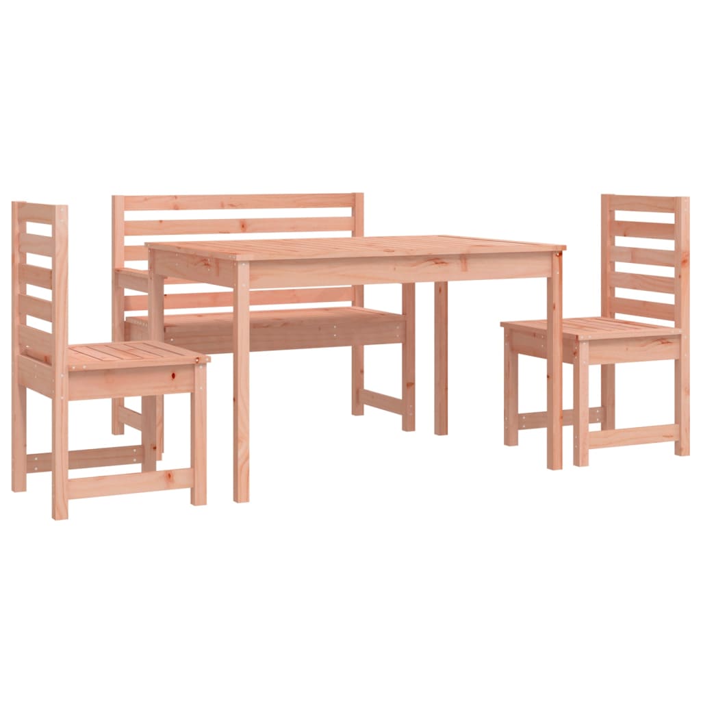 Set da Pranzo per Giardino 4 pz in Legno Massello di Douglas - homemem39