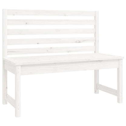 Set da Pranzo per Giardino 4pz Bianco in Legno Massello di Pino - homemem39