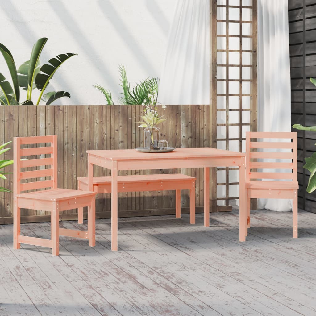 Set da Pranzo per Giardino 4 pz in Legno Massello di Douglas - homemem39