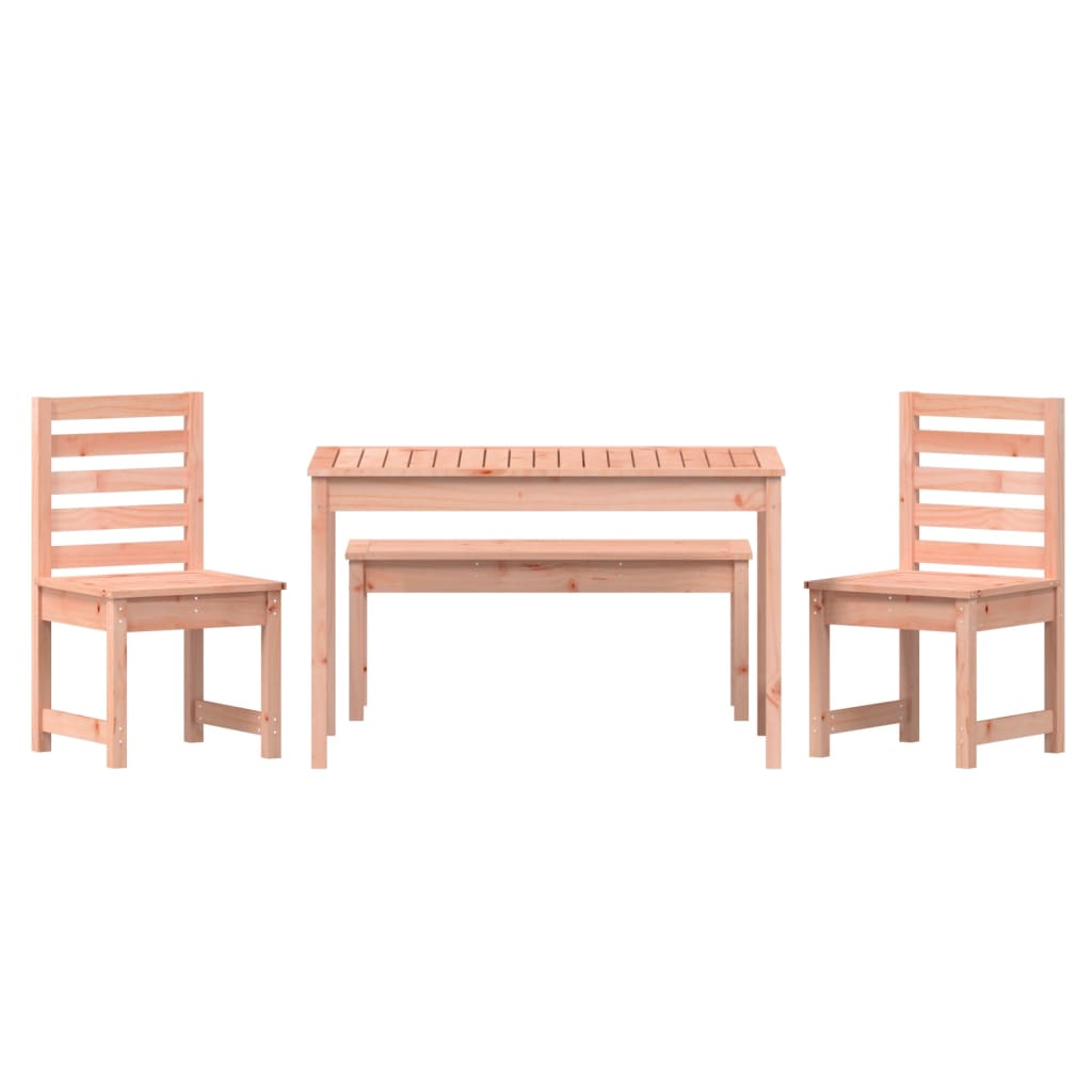Set da Pranzo per Giardino 4 pz in Legno Massello di Douglas - homemem39