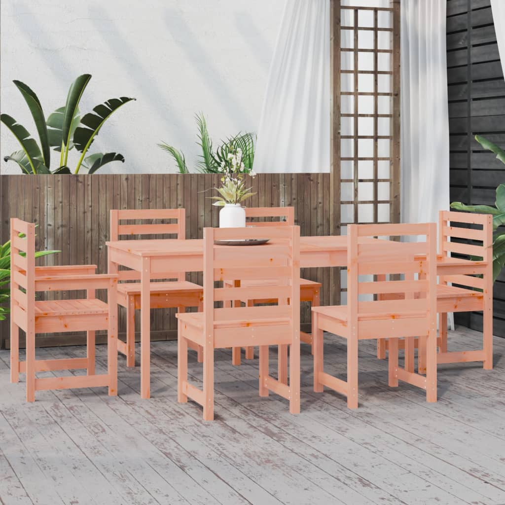 Set da Pranzo per Giardino 7 pz in Legno Massello di Douglas | homemem39