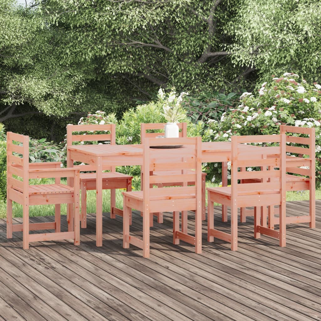 Set da Pranzo per Giardino 7 pz in Legno Massello di Douglas | homemem39