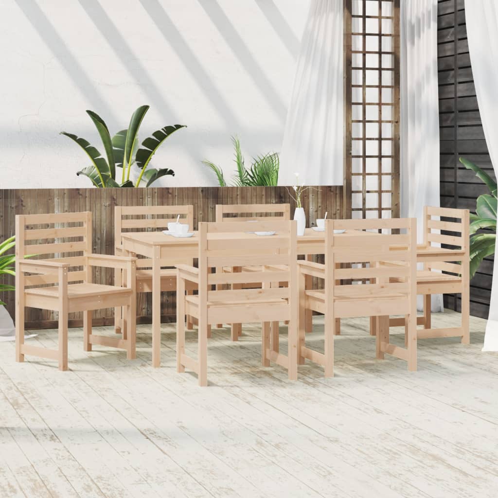 Set da Pranzo da Giardino 7 pz in Legno Massello di Pino - homemem39