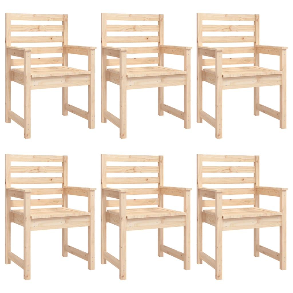 Set da Pranzo da Giardino 7 pz in Legno Massello di Pino