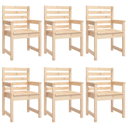 Set da Pranzo da Giardino 7 pz in Legno Massello di Pino