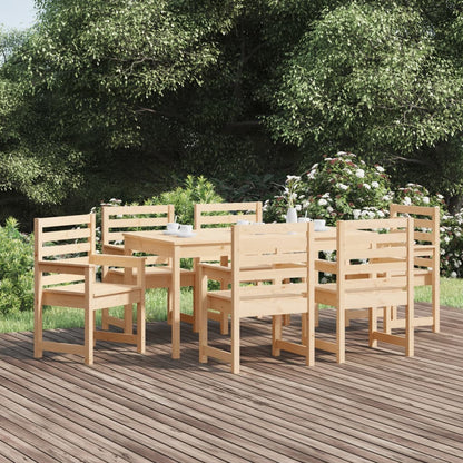 Set da Pranzo da Giardino 7 pz in Legno Massello di Pino - homemem39