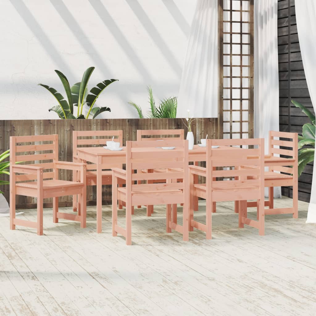 Set da Pranzo per Giardino 7 pz in Legno Massello di Douglas | homemem39